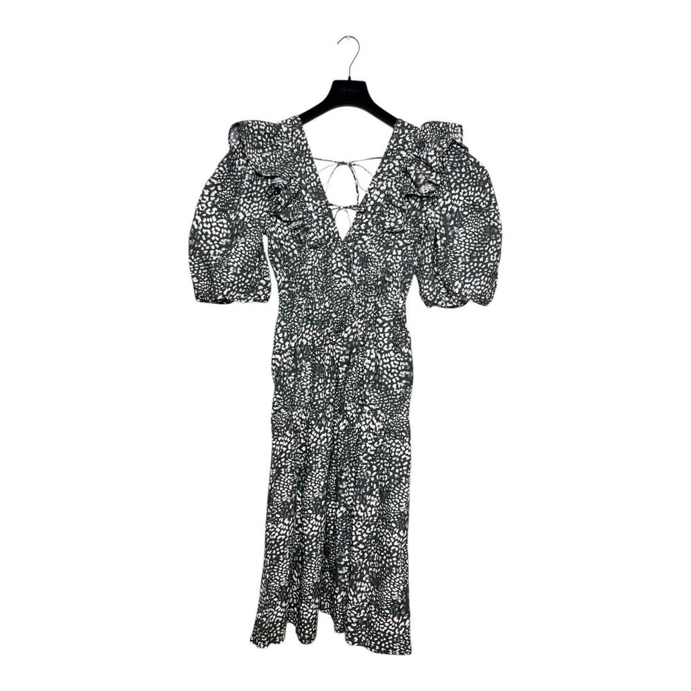 Sea NY Calla Puff Sleeve Cotton Poplin Midi Dress Size 2 - Picture 4 of 9
